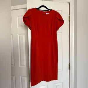Calvin Klein Bold Red Midi Dress